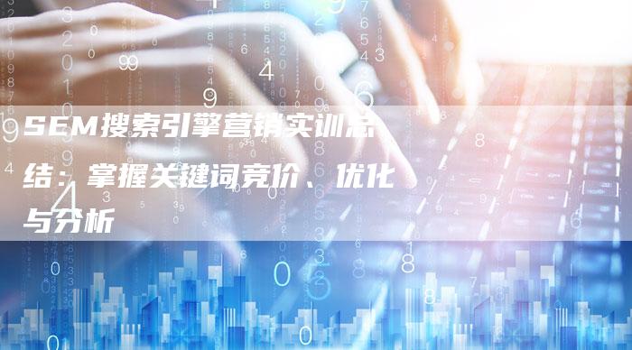 SEM搜索引擎营销实训总结：掌握关键词竞价、优化与分析