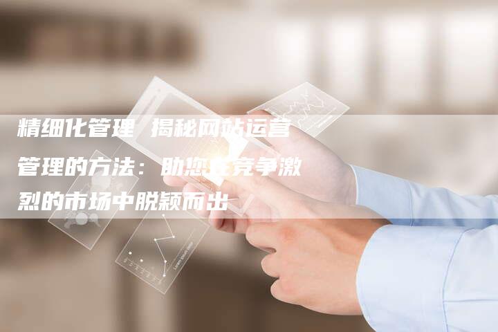 精细化管理 揭秘网站运营管理的方法：助您在竞争激烈的市场中脱颖而出