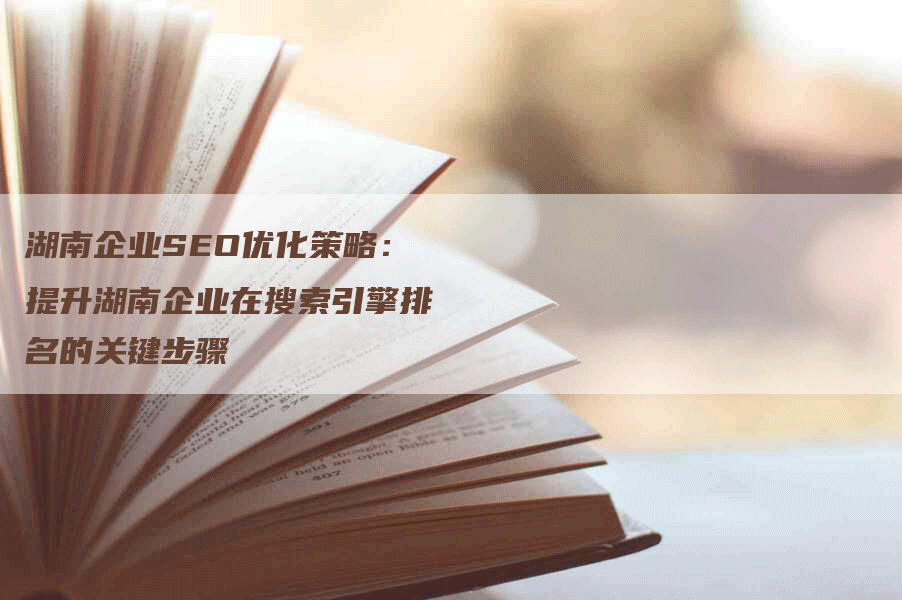 湖南企业SEO优化策略：提升湖南企业在搜索引擎排名的关键步骤