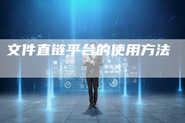 文件直链平台的使用方法
