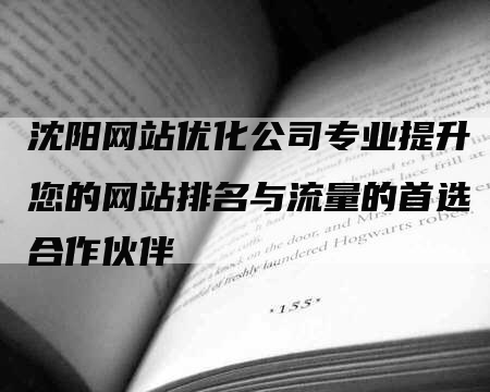 沈阳网站优化公司专业提升您的网站排名与流量的首选合作伙伴