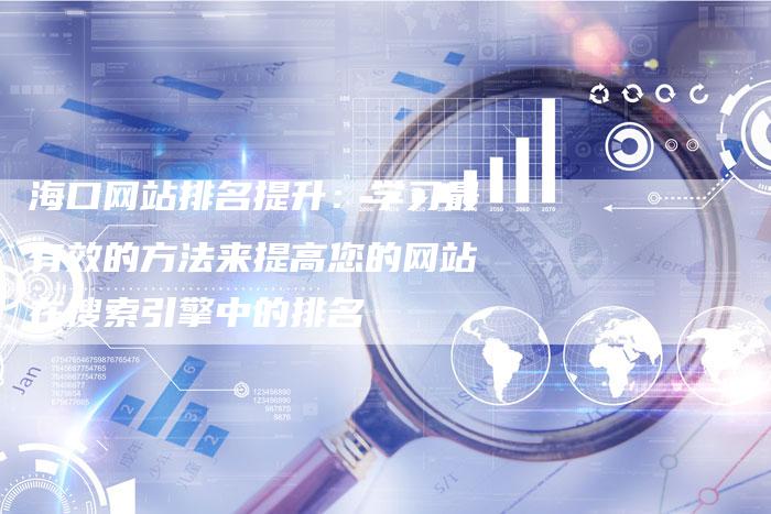 海口网站排名提升：学习最有效的方法来提高您的网站在搜索引擎中的排名