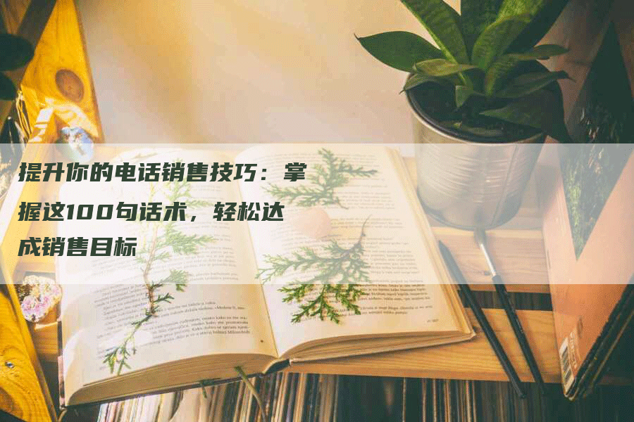 提升你的电话销售技巧：掌握这100句话术，轻松达成销售目标