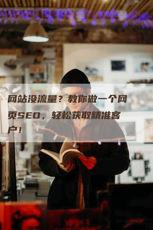 网站没流量？教你做一个网页SEO，轻松获取精准客户！