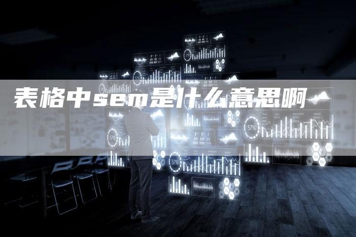 表格中sem是什么意思啊