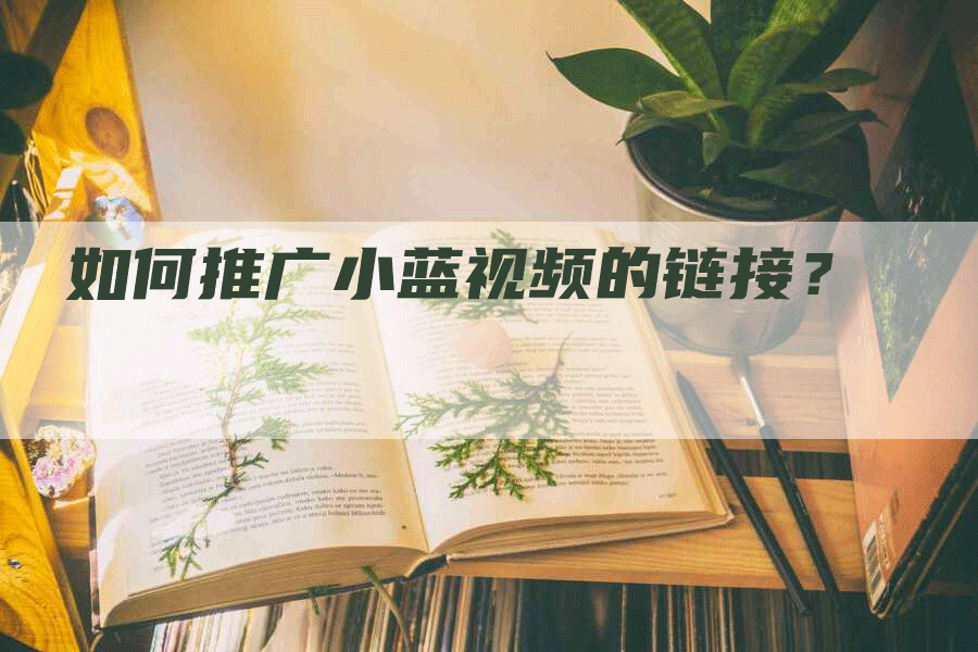 如何推广小蓝视频的链接？
