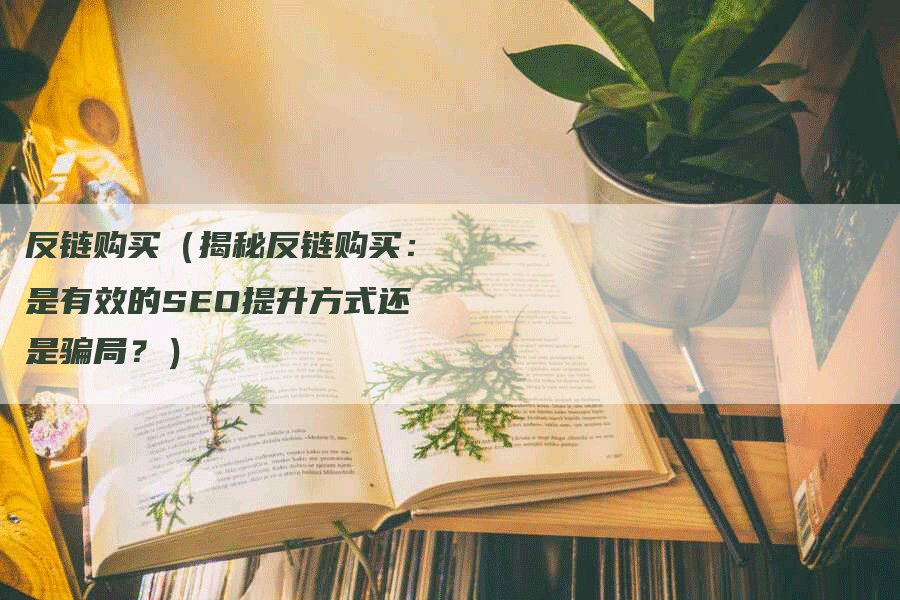 反链购买（揭秘反链购买：是有效的SEO提升方式还是骗局？）