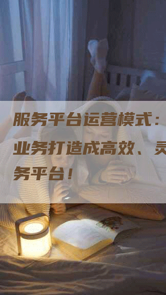 服务平台运营模式：将您的业务打造成高效、灵活的服务平台！