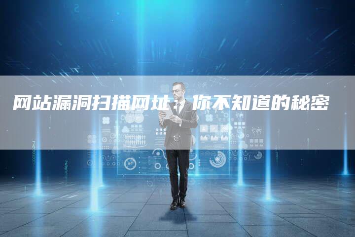 网站漏洞扫描网址：你不知道的秘密