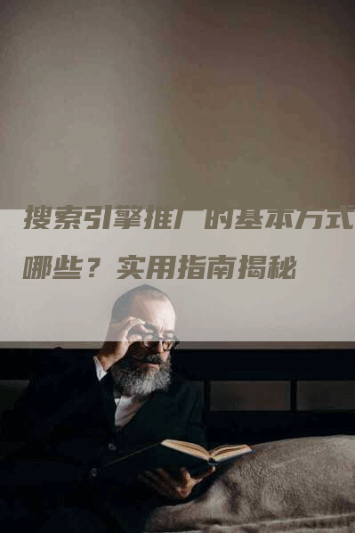 搜索引擎推广的基本方式有哪些？实用指南揭秘