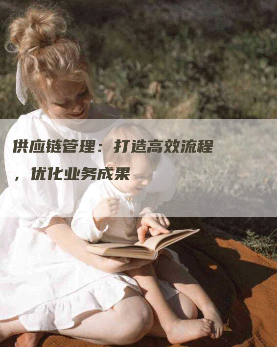 供应链管理：打造高效流程，优化业务成果