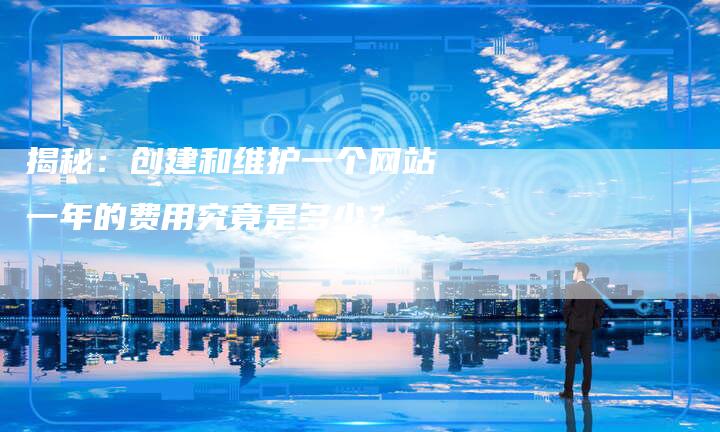 揭秘：创建和维护一个网站一年的费用究竟是多少？