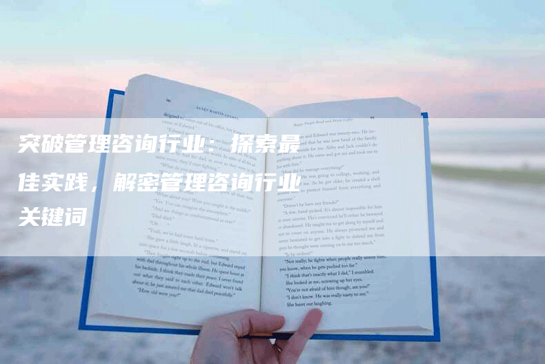 突破管理咨询行业：探索最佳实践，解密管理咨询行业关键词