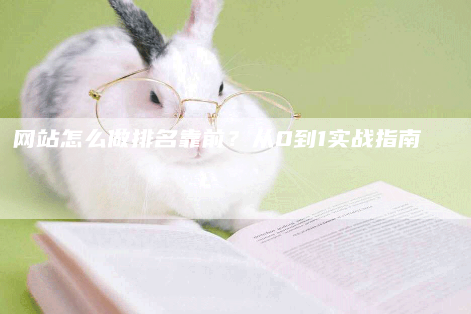 网站怎么做排名靠前？从0到1实战指南