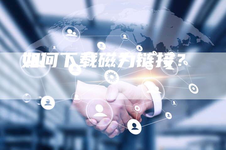 如何下载磁力链接？