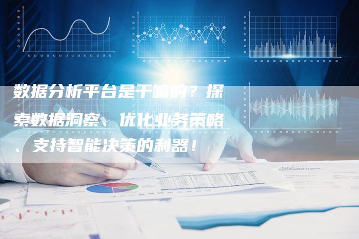 数据分析平台是干嘛的？探索数据洞察、优化业务策略、支持智能决策的利器！