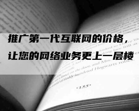 推广第一代互联网的价格，让您的网络业务更上一层楼