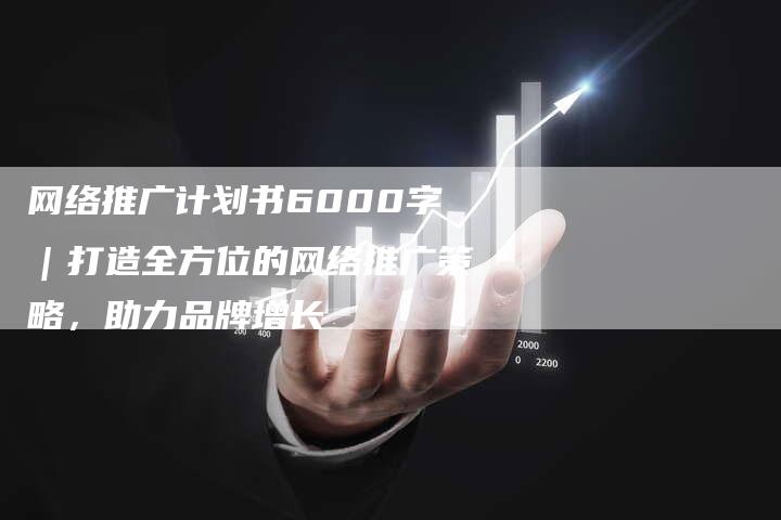网络推广计划书6000字｜打造全方位的网络推广策略，助力品牌增长