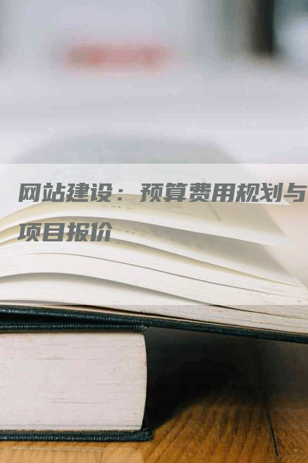 网站建设:预算费用规划与项目报价-帮发外链网