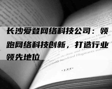 长沙爱登网络科技公司：领跑网络科技创新，打造行业领先地位