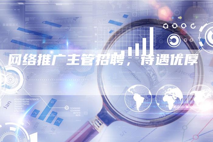 网络推广主管招聘，待遇优厚
