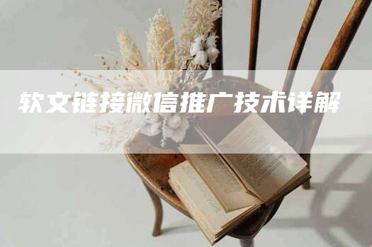 软文链接微信推广技术详解