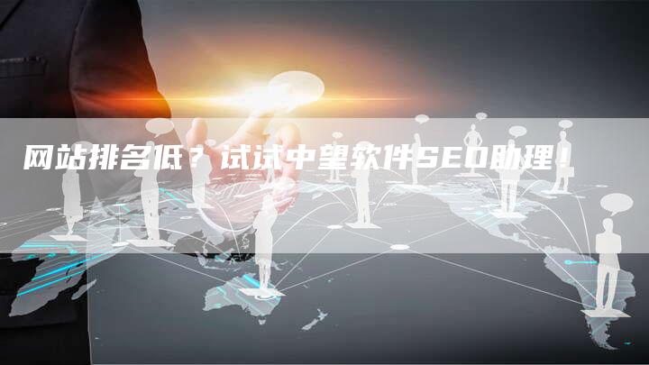 网站排名低？试试中望软件SEO助理！