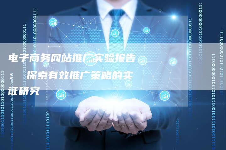 电子商务网站推广实验报告： 探索有效推广策略的实证研究