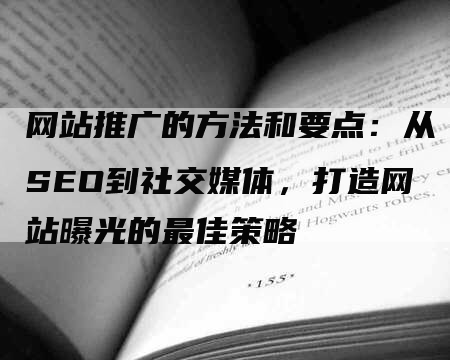 网站推广的方法和要点：从SEO到社交媒体，打造网站曝光的最佳策略