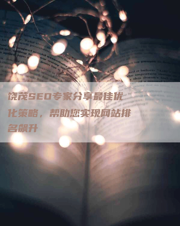 饶茂SEO专家分享最佳优化策略，帮助您实现网站排名飙升