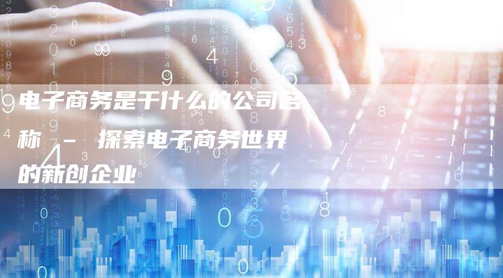 电子商务是干什么的公司名称 – 探索电子商务世界的新创企业